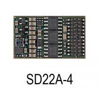 D&H SD22A-4, Fahr + Sounddecoder, für die PluX22-Schnittstelle, SX1, SX2, DCC und MM, 2,0A, 8 Ausgänge, über 100 Sounds zur Auswahl